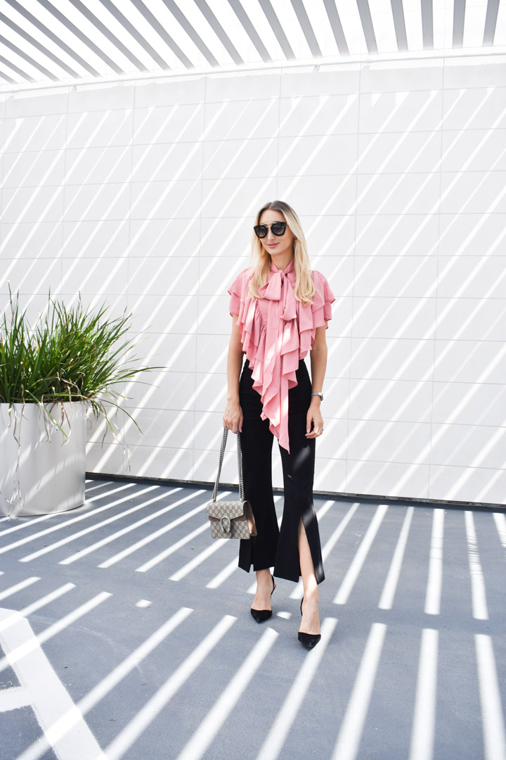 Favorite Dress Pants and Ruffle Cape Top