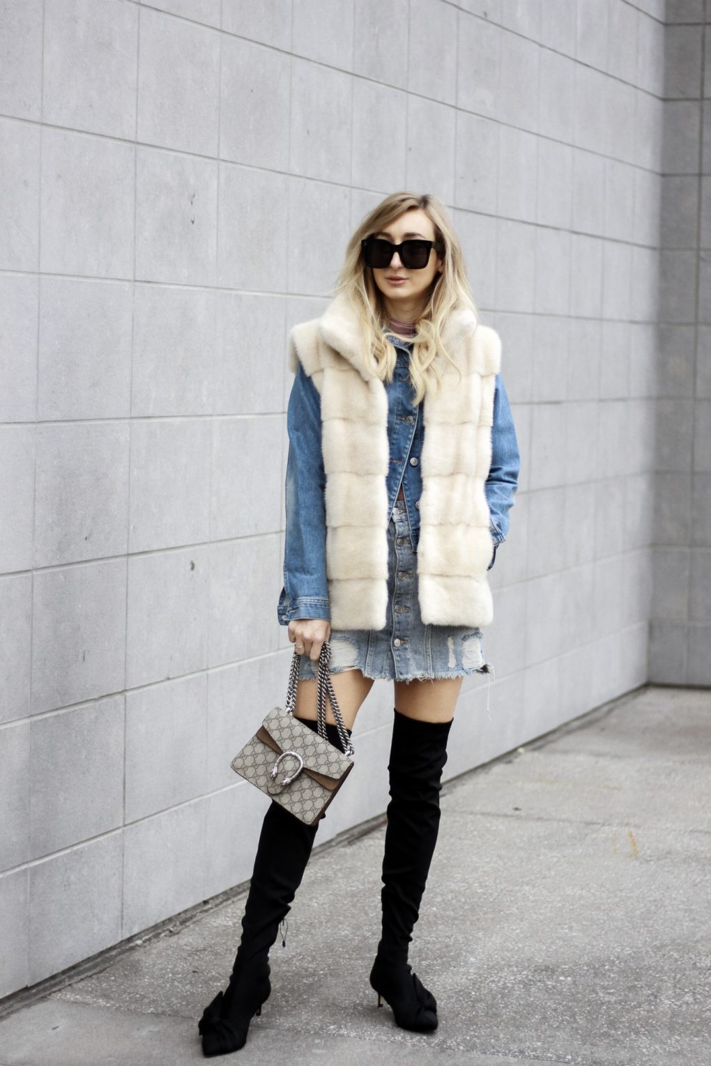 Aprés Ski: Winter Vest and Denim Outfit