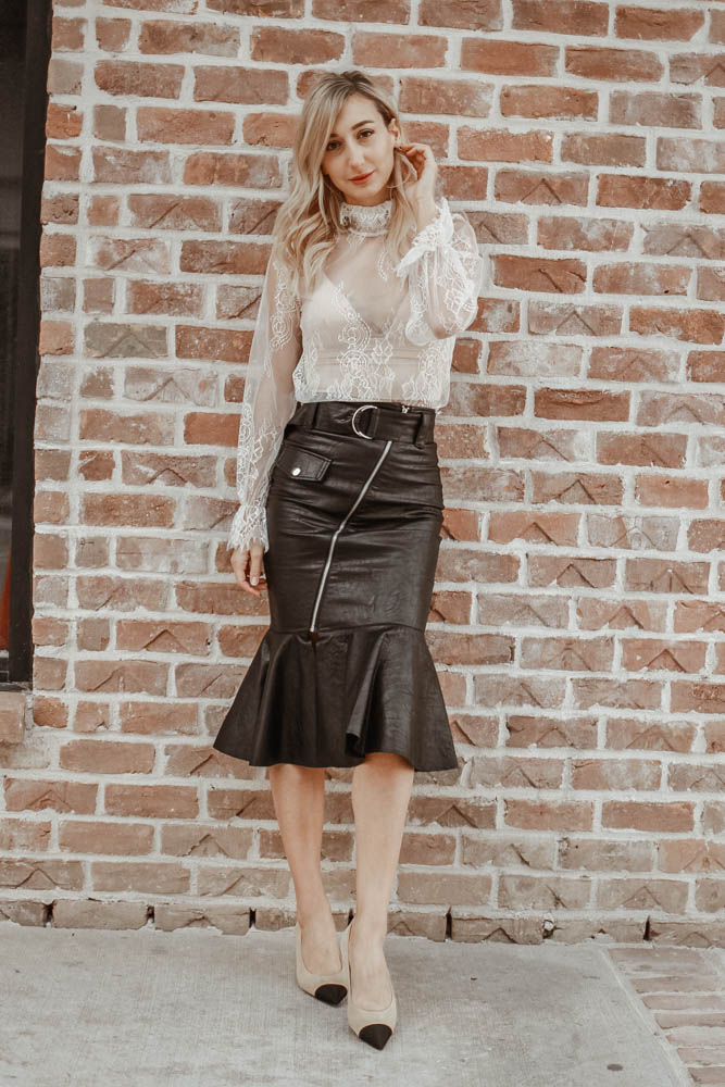 How to Style the Mermaid Leather Skirt
