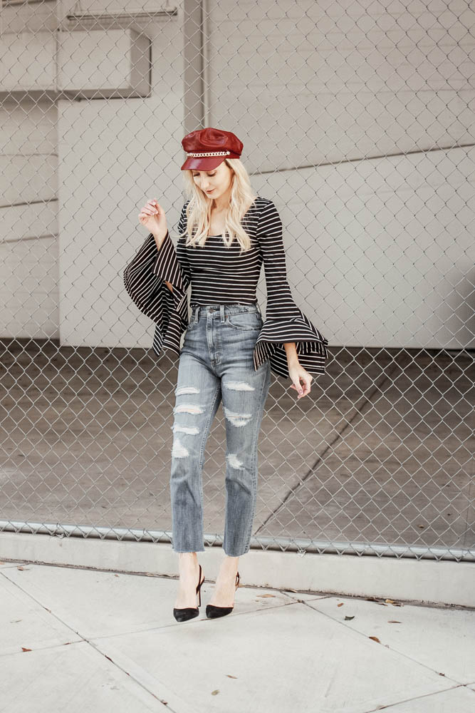 A Stripe Top Spring Look