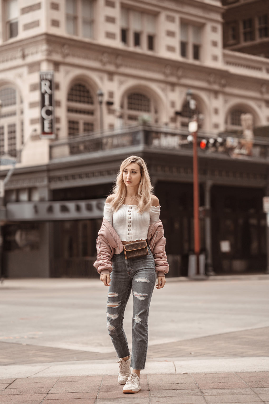 Pink Bomber Jacket for Spring