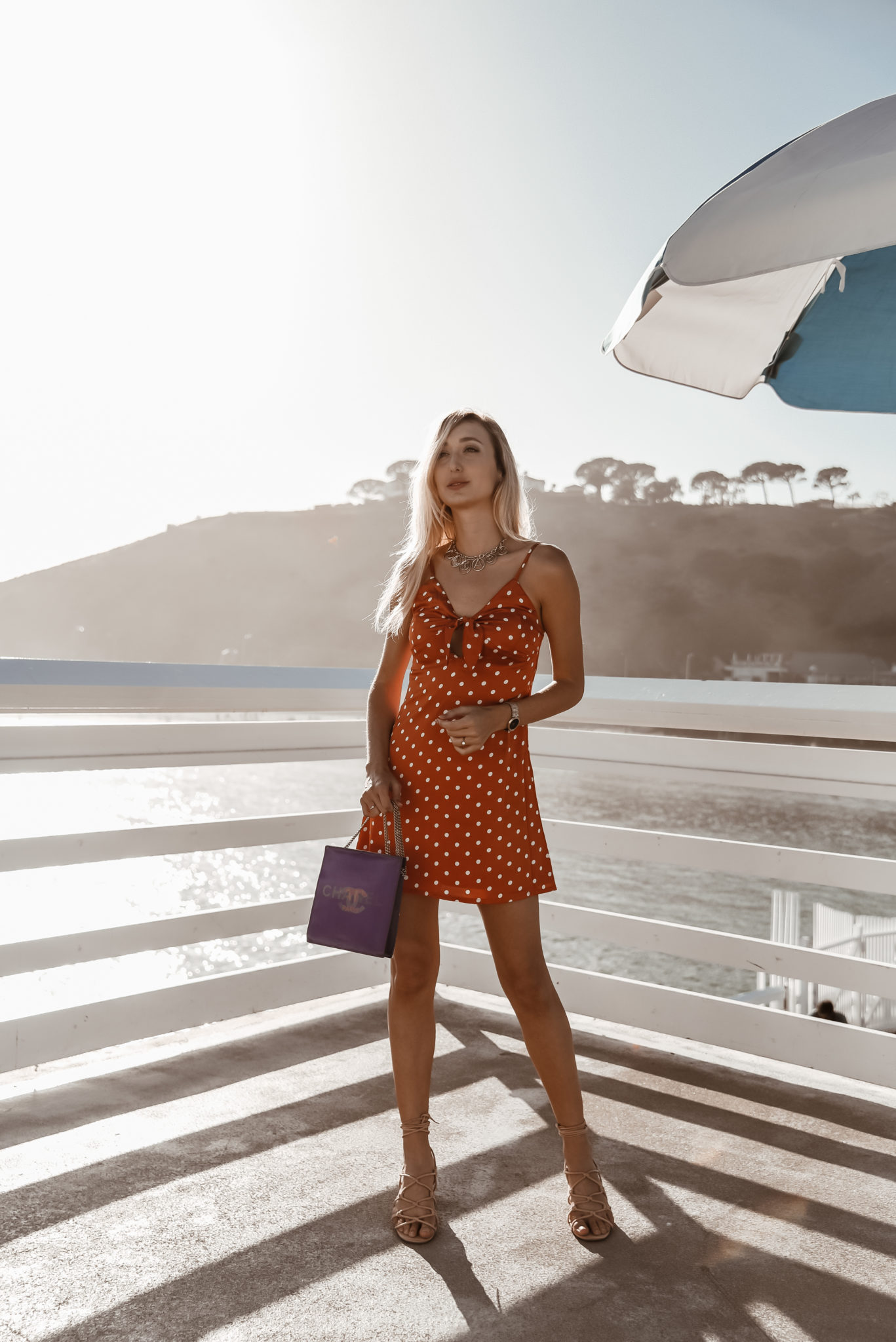 Malibu Sunset and a Polka Dot Mini-Dress