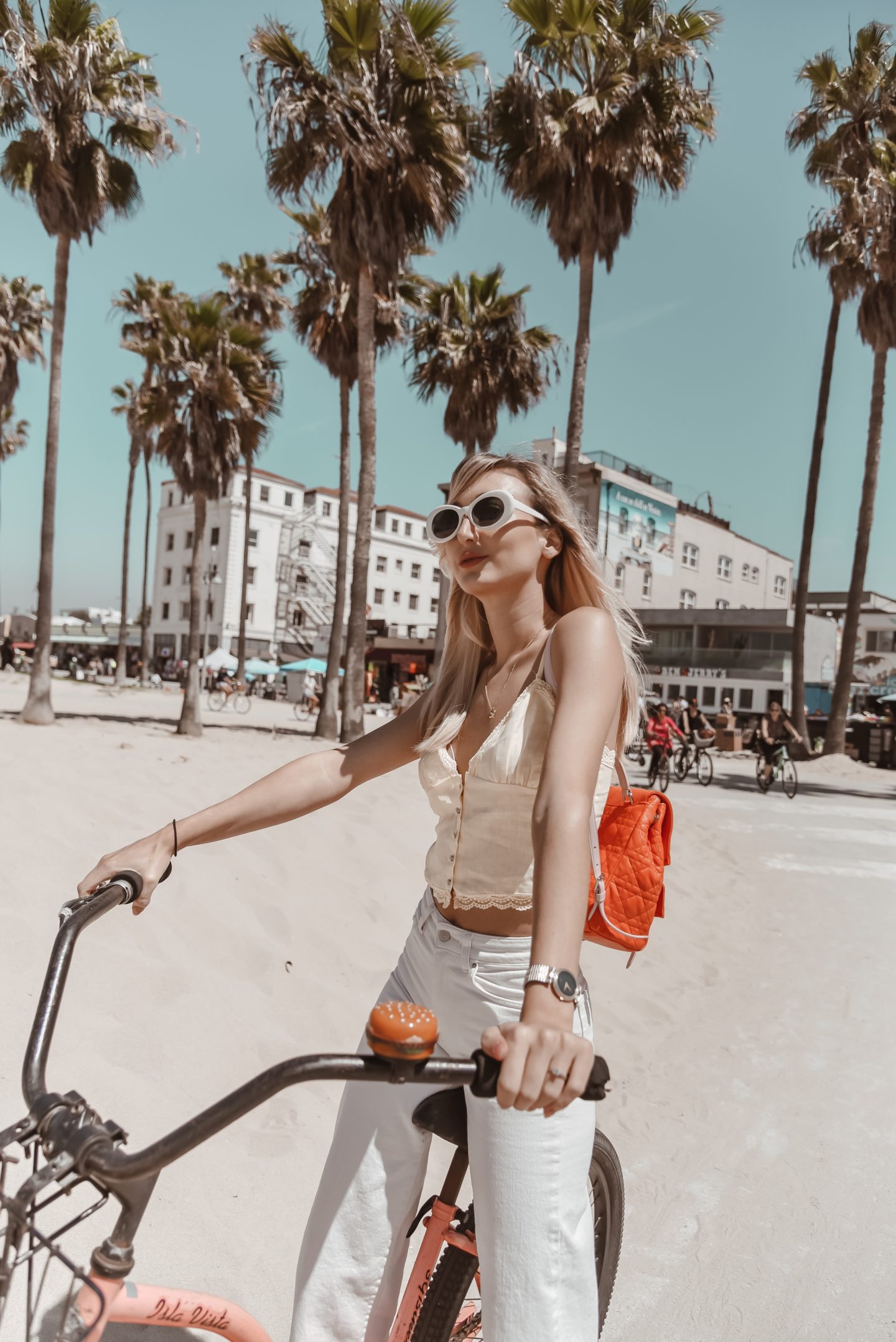 Riding Bikes in Venice and My Summer White Jean Culottes