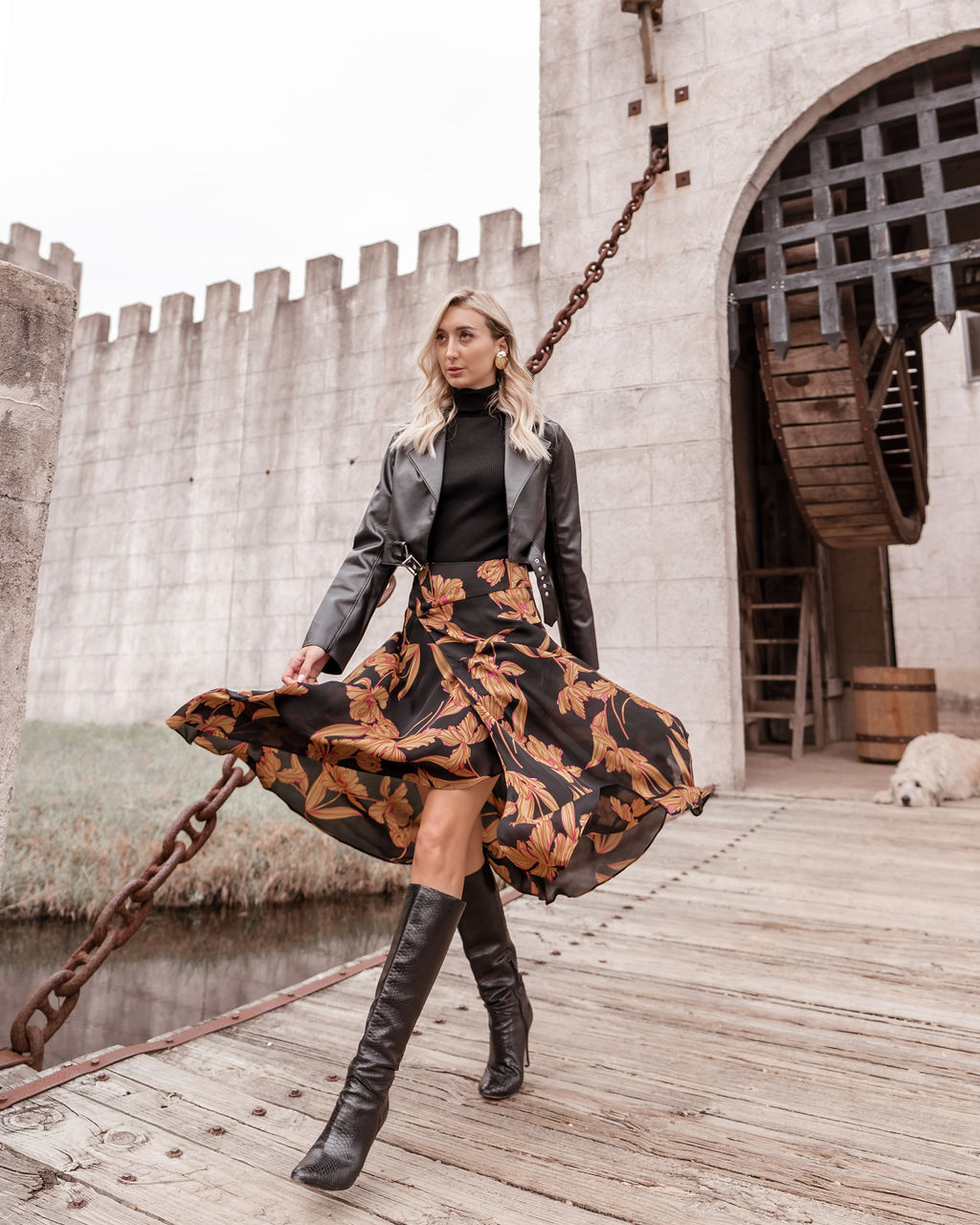 Castle in The Woods: Edgy Midi Skirt Style
