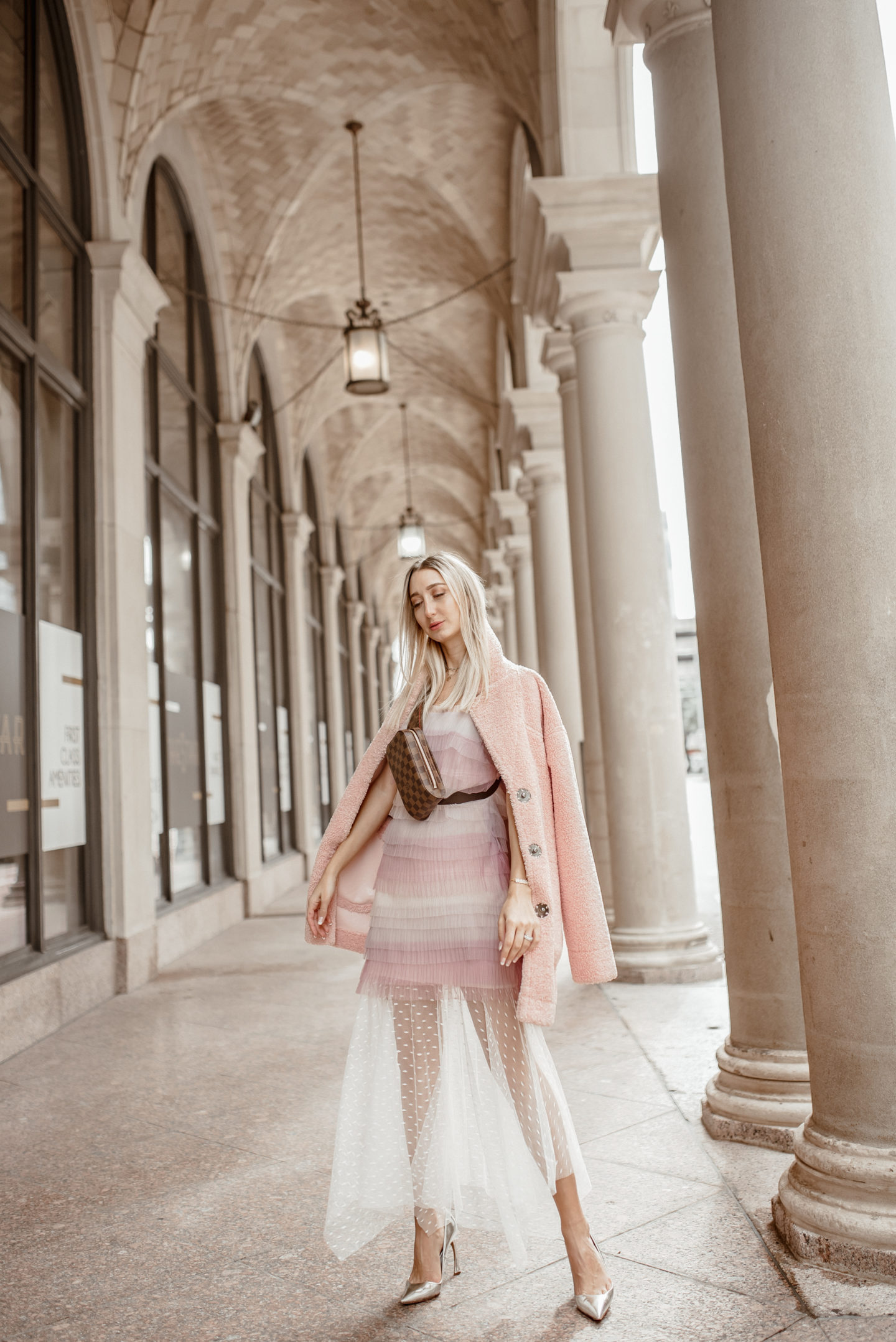 pink tulle dress